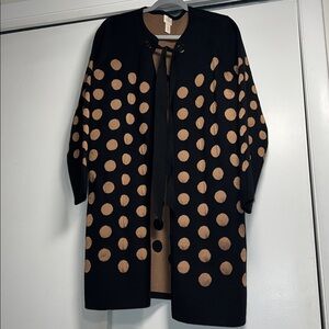 Chico's Polka Dot Millie Cardigan Sweater Jacket Size 2